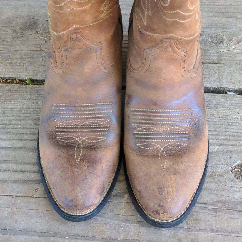 Ariat Women's Heritage Distressed Brown Western Boots Size 7B - Picture 11 of 16